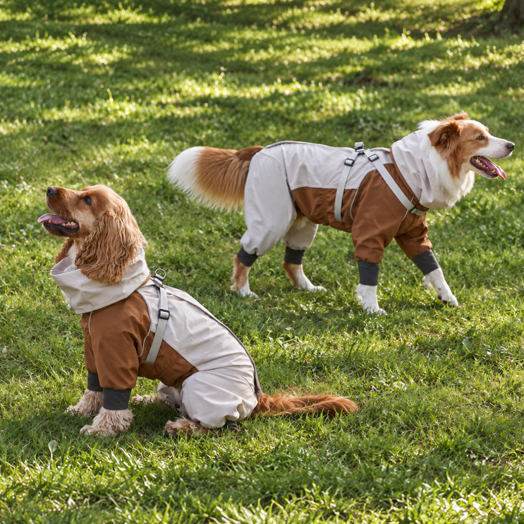 All-Terrain Dog Raincoat with Legs – Canyon Brown