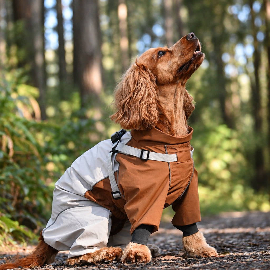 All-Terrain Dog Raincoat with Legs – Canyon Brown