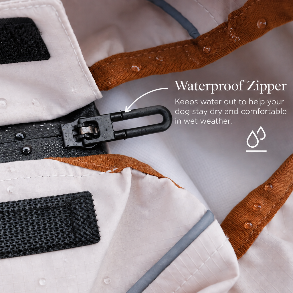 Raincoat functional detail