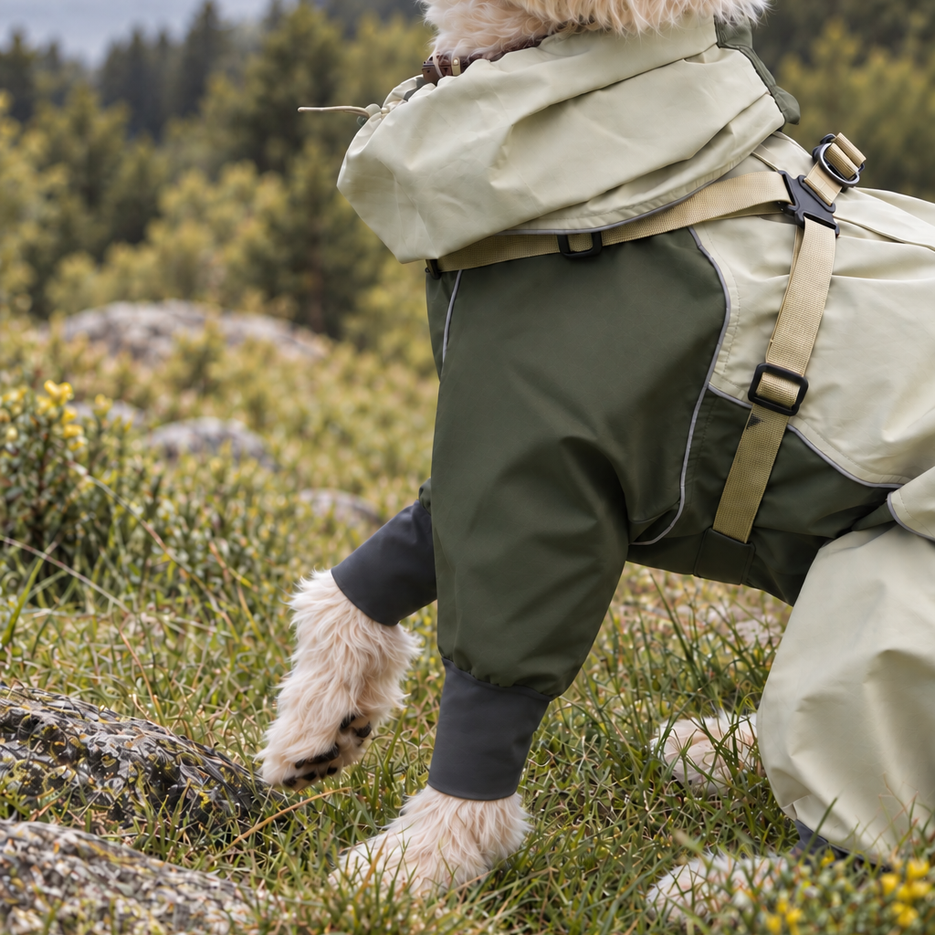 All-Terrain Dog Raincoat with Legs – Alpine Sage